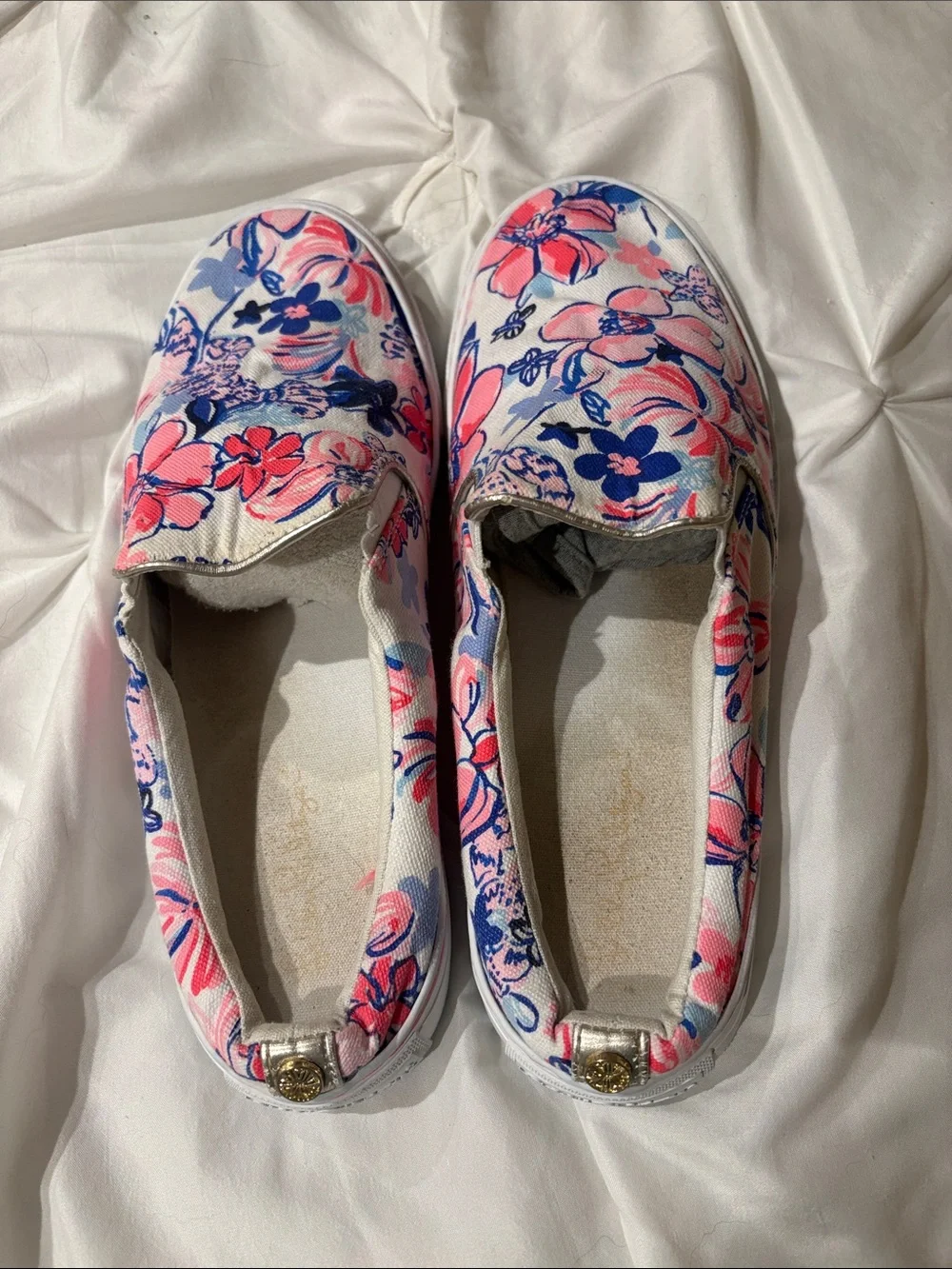 Lilly Pulitzer slip on sneakers size 10 only worn a few times.